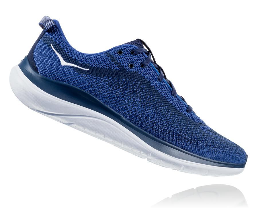 Zapatillas Running Hoka One One Hombre - Hupana Flow - Azul Marino/Blancas - GFE139524